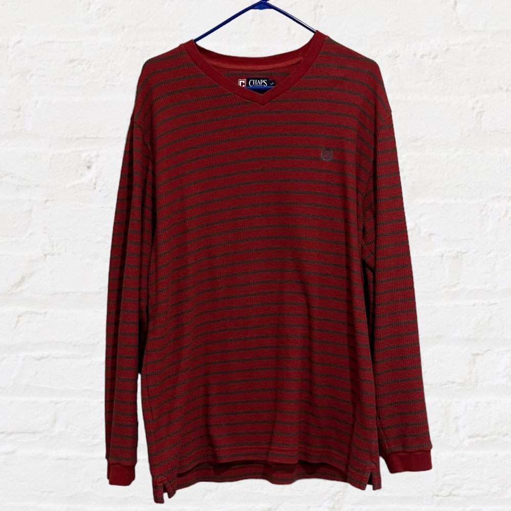 Chaps By Ralph‎ Lauren  Cotten Long Sleeve V-Neck Men’s Sz Large